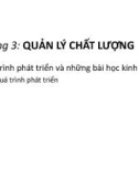 Bài giảng Quản trị chất lượng: Chương 3 - GV. Nguyễn Hoàng Kiệt