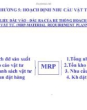 Bài giảng Quản trị sản xuất - Chương 5: Hoạch định nhu cầu vật tư