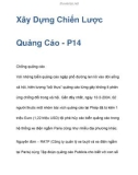 Xây Dựng Chiến Lược Quảng Cáo - P14