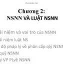 Bài giảng Chương 2: NSNN và Luật NSNN